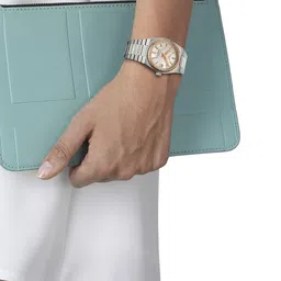 TISSOT Women Stainless Steel Straps Analogue Automatic Motion Powered Watch-T9312074111100 image 5