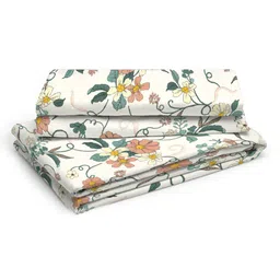 Boutique Living India White & Green Floral 230 TC King Bedsheet with 2 Pillow Covers image 4