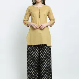 GRACIT Women Black & Red 2 Floral Printed Flared Knitted Ethnic Palazzos image 5