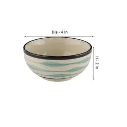 vareesha (Set of 4) Mugdha 150ml Ceramic Dinner Bowl image 5