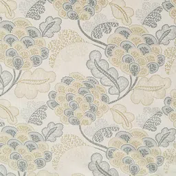 SWAYAM Grey & Cream-Coloured Floral Cotton Fitted 160 TC King Bedsheet & 2 Pillow Covers image 3