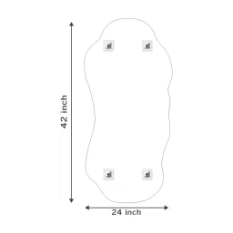 flair glass Frameless Rectangular Blob Bevelled Full Length Mirror image 3