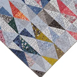 kaleen india Silver Geometric Polyester 9' X 12' Machine Made Carpet image 5