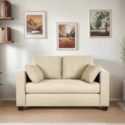 mintwud from pepperfry Bingo Fabric 2 Seater Sofa In Creamy Cashmere Colour-picture-40