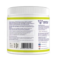 Muscle Asylum 100% Pure L-Glutamine Powder |Enables Faster Recovery|- 50 Servings, Pack of 250gm (Orange) image 2