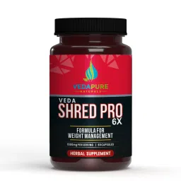 VEDAPURE Veda Shred Pro 6x Fat burner Formula For Weight Management with Sonth Extract, Kala Jira Extract, and Sarjak Extract for Men & Women - 60 Capsules (PACK OF 2) image 3