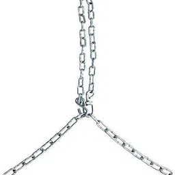 generic Mikado Steel Chin Up Bar with Heavy Duty Chain - Pull Up Bar for Home - Stand-Alone, Red, Steel image 1