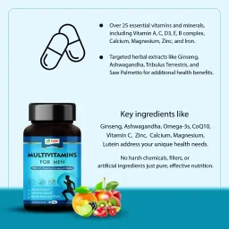 shri chyawan ayurved Shri Chyawan Ayurveda Multivitamin Capsule for Men - 30 Cap |Maintains Bone Health|Improves Mobility of Joints and Muscles image 3