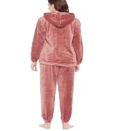 geifa Women Cold-weather polyester wear hooded tracksuit Soft fabric women stylish cord set for women winter wear Pack of 1 image 2