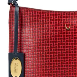 Hidesign Maroon Printed ARIES 01-MARAK Leather Hobo Bag image 5