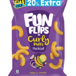Fun Flips Puffs Mocktail - Baked Crispy Yummy Tasty & Healthy Ready to Eat Snacks (75G/65G Grammage May Vary) image 1