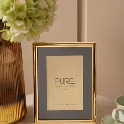 Pure Home and Living Gold Plated Black Patterned Metal Photo Frame-picture-26