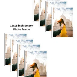 AbhiKalpya Art Studio-Get a vibe White & Yellow 8 Pieces Wall Photo Frames-picture-25