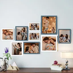 Art Street White & Teal Blue 9-Pieces Wall Photo Frames-picture-23