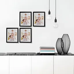 ArtzFolio Black 4Pcs Wooden Wall Photo Frames-image-70