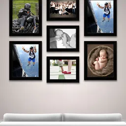 ArtzFolio Black 7 Pieces Wooden Wall Photo Frames-image-77