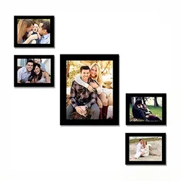 Stuthi Arts Black 4 Pieces Wood Wall Photo Frames-image-96