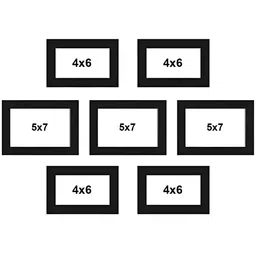 Stuthi Arts Black 7 Pieces Wooden Wall Photo Frames-image-61