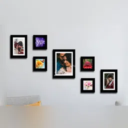 Stuthi Arts Black 7 Pieces Wooden Wall Photo Frames-picture-14