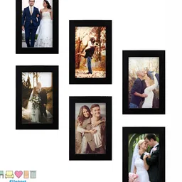 Stuthi Arts Black 6 Pieces Wooden Wall Photo Frames-picture-10