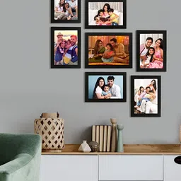 Stuthi Arts Black 7 Pieces Wooden Wall Photo Frames-picture-33