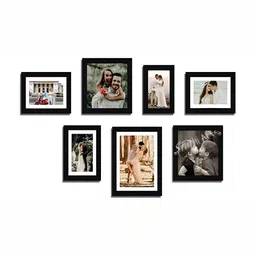 Stuthi Arts Black 7 Pieces Wooden Wall Photo Frames-image-61