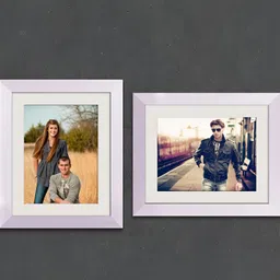 ArtzFolio White 2 Pieces Wooden Wall Photo Frames-image-41