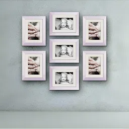 ArtzFolio White 7 Pieces Wooden Wall Photo Frames-image-24