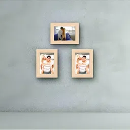 ArtzFolio Camel Brown 3 Pieces Wooden Wall Photo Frames image 1