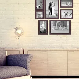 ArtzFolio Brown 7 Pieces Wooden Wall Photo Frames-image-57