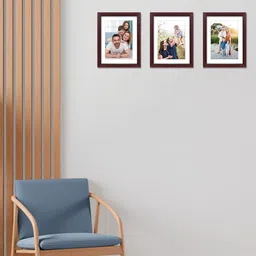 RANDOM Set Of 3 Brown Solid Individual Photo Frames-picture-37