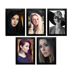 Kuber Industries Black 5-Pieces Collage Picture Wooden Photo Frames image 3