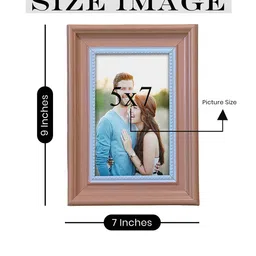 Art Street Pink & White Wooden Table Top Photo Frames image 3