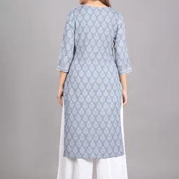 KALINI Floral Printed Regular Kurta with Palazzos image 3