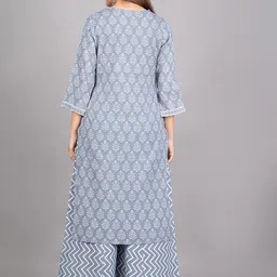 KALINI Floral Printed Regular Kurta with Palazzos image 2