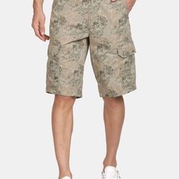 t-base Men Abstract Printed Cotton Cargo Shorts-picture-49