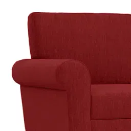 urban ladder create Oxford 1 Seater Fabric Sofa in Salsa Red Colour image 3