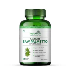 Simply Herbal Organic Saw Palmetto Extract Supplement Capsules -800 MG - 30 Capsules-image-2