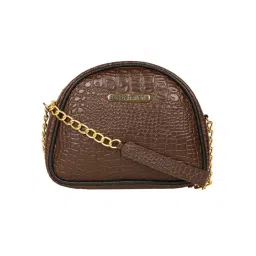 Bagsy Malone Croco Brown Stylish Sling Bag-picture-10