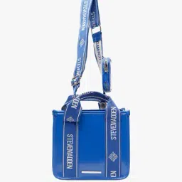 steve madden Women Bwebber Patent Satchel Bag with Adjustable Strap image 1