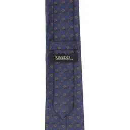 Tossido Men Blue & Brown Printed Broad Tie image 2