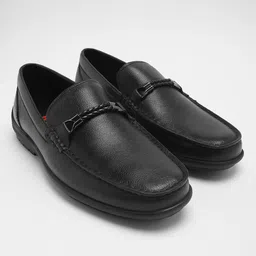 THE BEAR HOUSE Men Textured Leather Slip-On Horsebit Loafers-picture-16