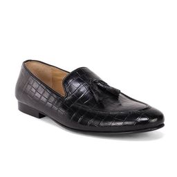 Wolvenmilano Men Textured Leather Tassel Loafers-picture-16
