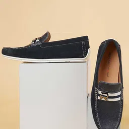 Ruosh Men Textured Leather Loafers-picture-19