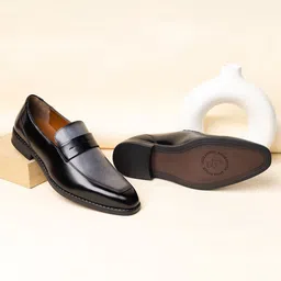LOUIS STITCH Men Leatherette Dual Tone Shade Moccasin Shoes-picture-27
