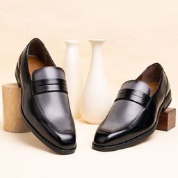 LOUIS STITCH Men Leatherette Dual Tone Shade Moccasin Shoes-picture-36