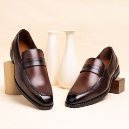 LOUIS STITCH Men Leatherette Dual Tone Shade Moccasin Shoes-picture-10