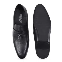Cobblerz Men Textured Leather Formal Loafers image 3