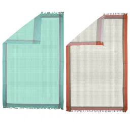 Multicolor 100% Cotton Solid 220 GSM Towels (Set of 2) by Athom Living image 2