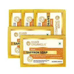 Khadi Organique Set Of 5 Saffron Soap 125g Each-picture-38